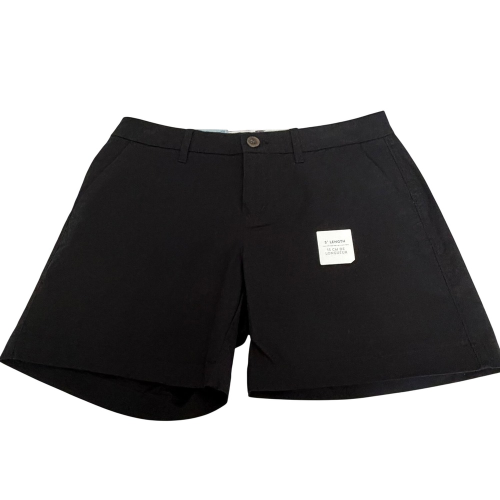Old Navy Shorts Chino Pixie 5 Inch Inseam Stretch Women 0 Black Cotton Spandex